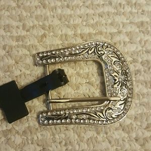 Rhinestone belt buckle