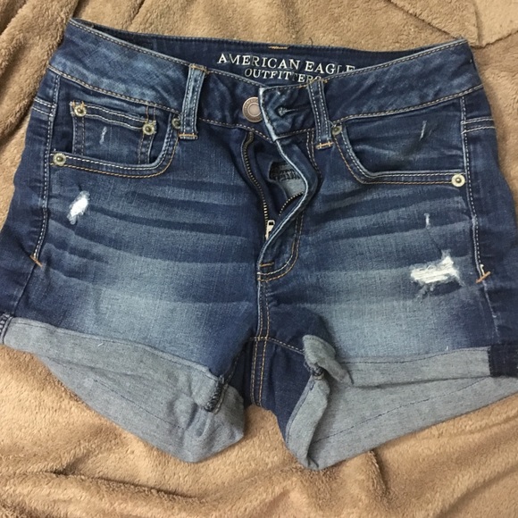High wasted AE jean shorts