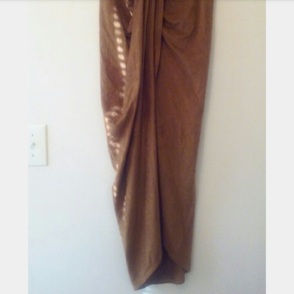 🚫SOLD🚫Long faux Suede Draped Skirt. 🌻 - Picture 2 of 4