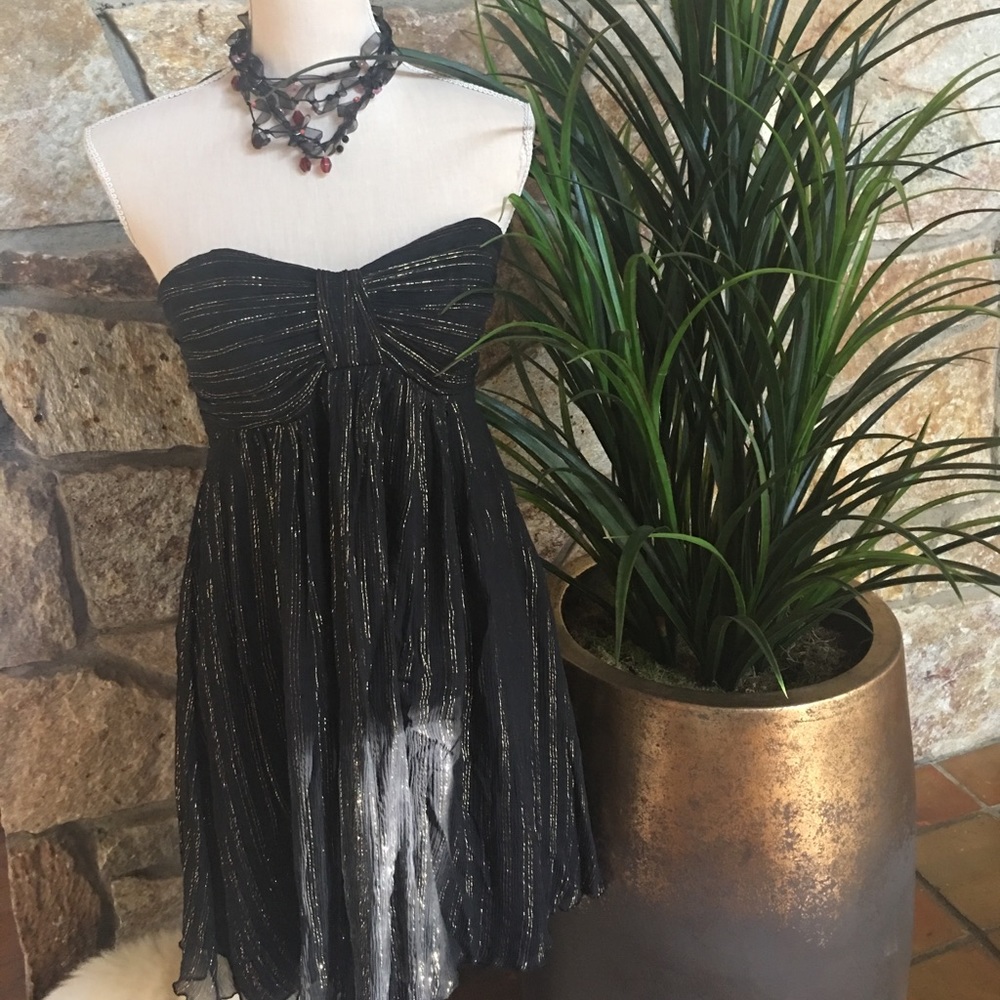 Express Silky cocktail A line strapless dress - Picture 2 of 8