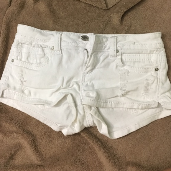 White Jean shorts size 3