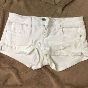 White Jean shorts size 3