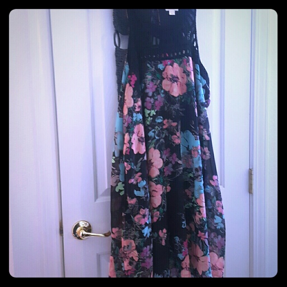 Black floral dress