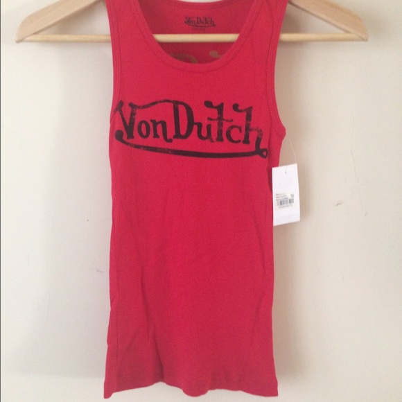 Red Von Dutch tank top