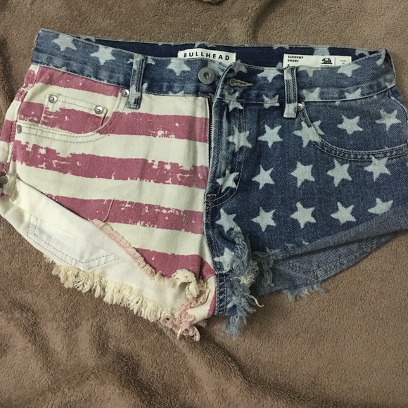 American flag Jean shorts LOVE cheeky