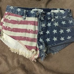 American flag Jean shorts LOVE cheeky