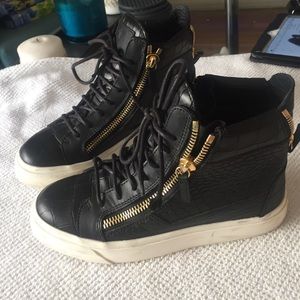 Giuseppe Zanotti Women high top gold zip