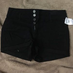 Black high waisted shorts