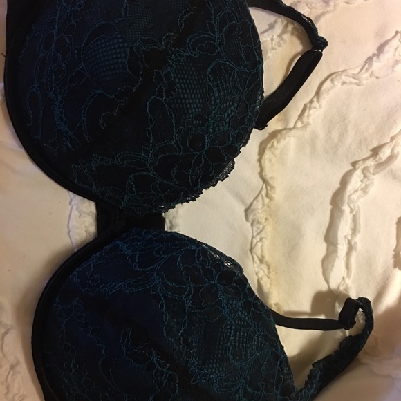 Cacique Black w blue lace overlay - new w tag