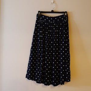 Polka Dot Midi Skirt