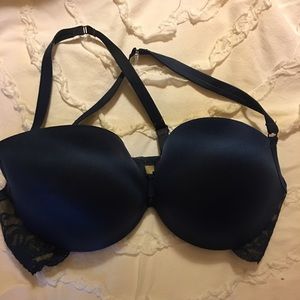Cacique blue bra - like new - straps crisscross