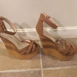 Beige and tan wedges!