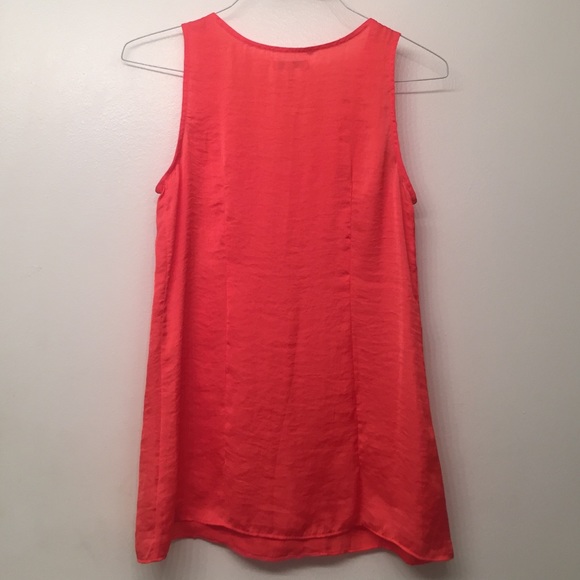 Gap coral satin and chiffon tank - Picture 2 of 2