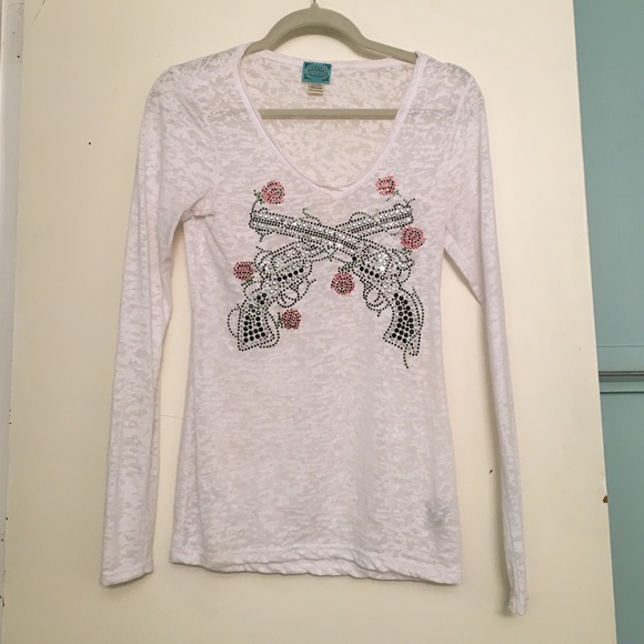 Long sleeve burnout shirt
