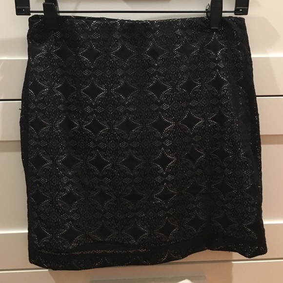 Black mini skirt