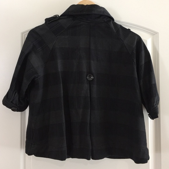 Volcom black/grey plaid zippered blazer - Picture 2 of 2