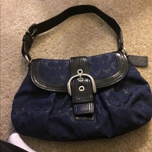 Blue Coach Shoulder Bag