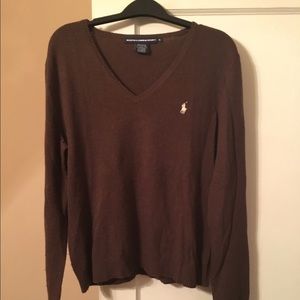 Ralph Lauren V Neck Sweater - Brown