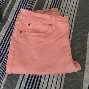 Light salmon skinny jeans