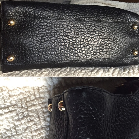 💯Auth Burberry Medium Clifton Signature Peopled Leather Tote - Picture 3 of 4