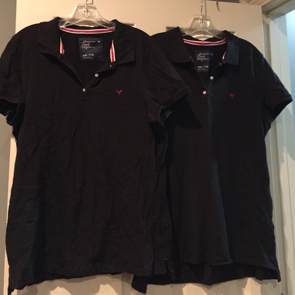 AEO black polo shirts