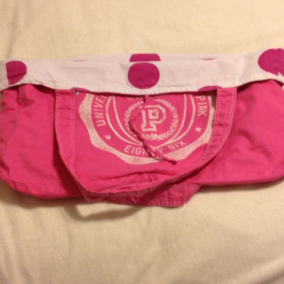 VS PINK Reversible Canvas Tote w/ bling❤️ $15 - Picture 3 of 4