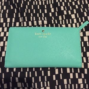 Kate Spade teal blue wallet