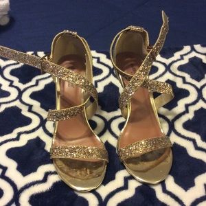 Gold Dollhouse high heels