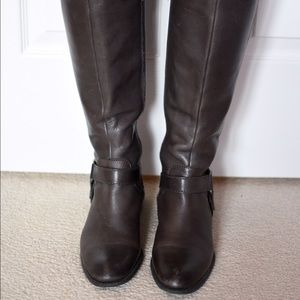 Franco Sarto Chocolate Leather Riding Boots