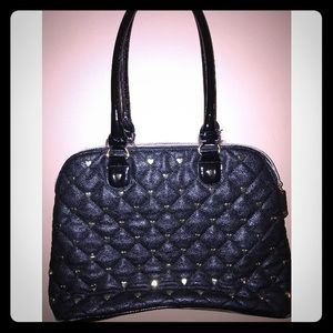 Heart Studded Betsy Johnson Leather Purse
