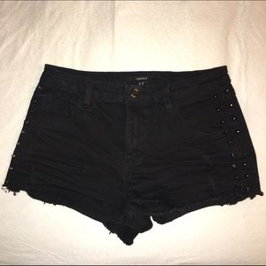 FOREVER 21 black jean shorts