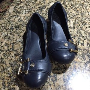 Tory Burch Noel Mestico Navy Ballet Flats