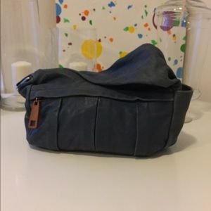 Kenneth Cole Blue Leather Satchel