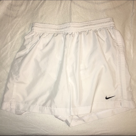 NIKE white athletic shorts