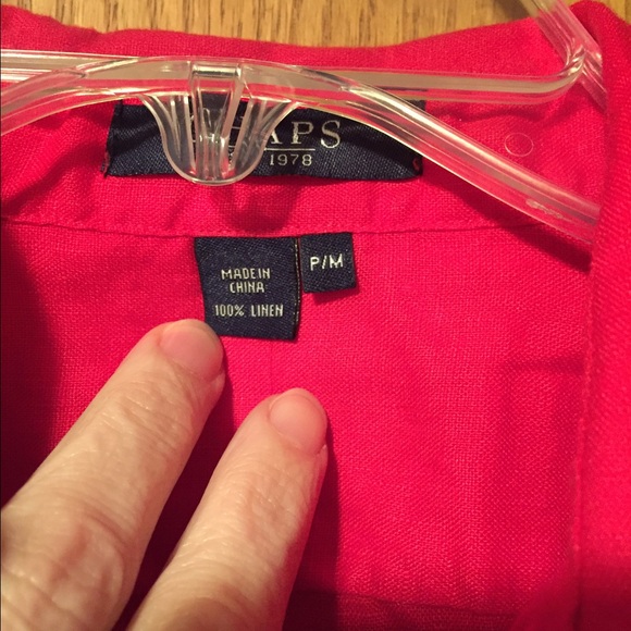 Red Button Up Blouse - Picture 2 of 3