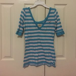 💜SALE💜Deep v-neck quarter sleeve tee