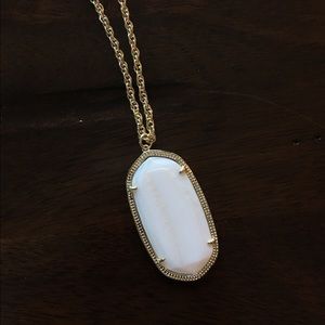 White mother of pearl Kendra Scott RAE necklace
