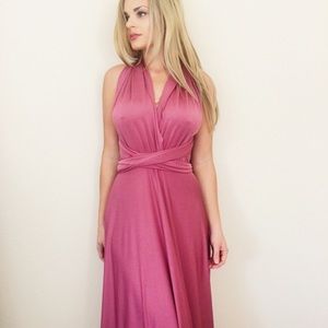 Mauve Convertible Maxi Dress