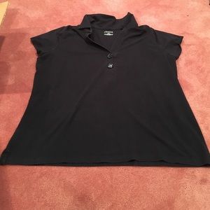 Venezia 2X black polo shirt with button details Venezia 2X black polo shirt with button details