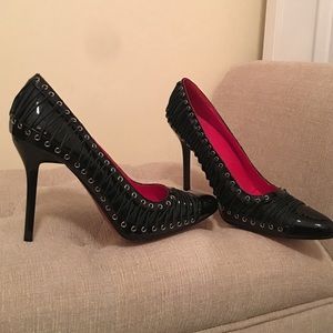 Black Patent Leather High Heel Pumps