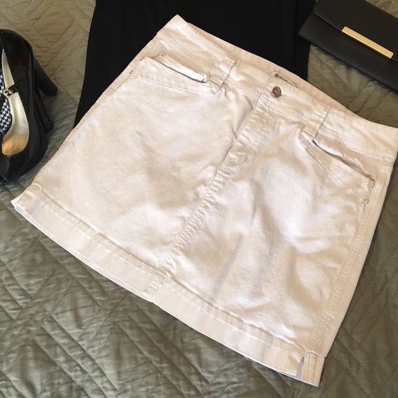White House Black Market - White Denim Skirt