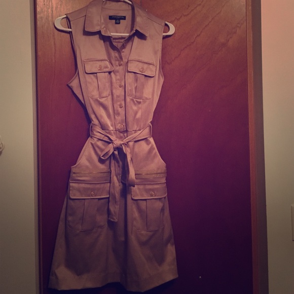 Sleeveless Tan Women's Dress