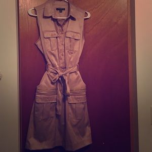 Sleeveless Tan Women's Dress