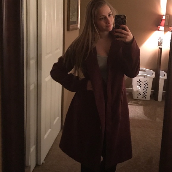 Charlotte Russe Jackets & Blazers - Red Long Pea Coat