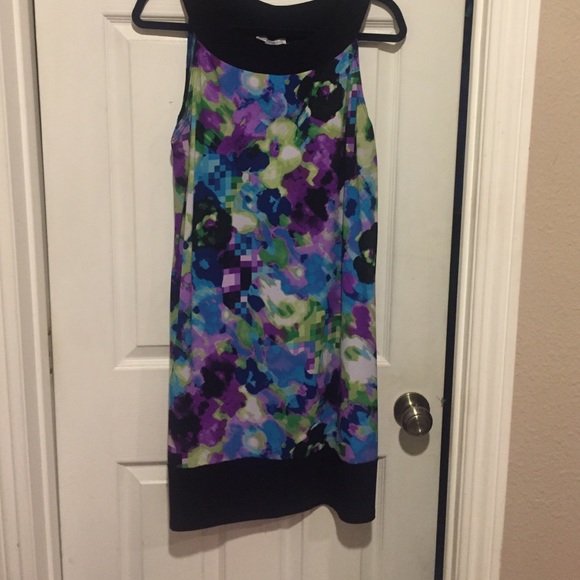 Multicolor with a black band dress
