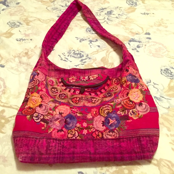 Hand embroidered bag