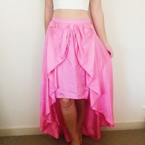 Cynthia Rowley Cascading Bow Skirt Pink