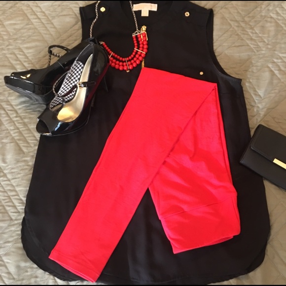 LuLaRoe Leggings - Red - One Size