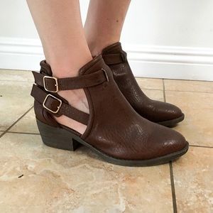 Nordstrom Leather Cut Out Ankle Booties
