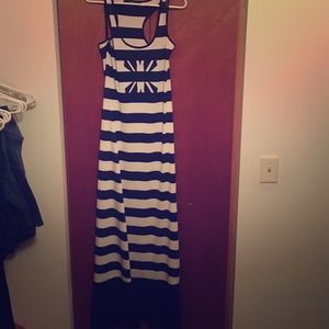 Black & White Striped Maxi